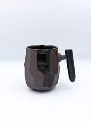 Black irregular texture mug