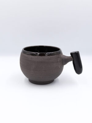 Black ball mug with wood handle